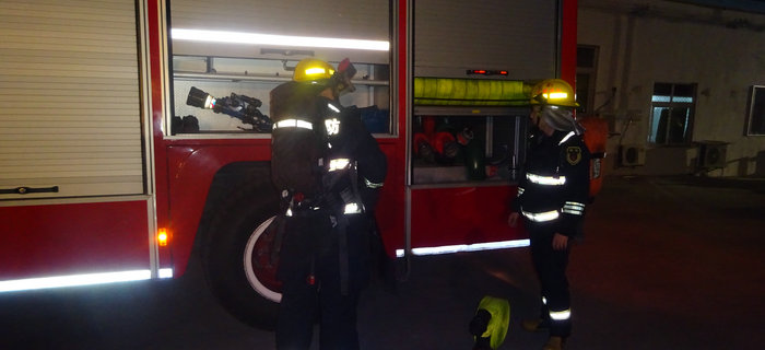 劉潭服裝聯合無錫北塘劉潭消防中隊進行消防演練