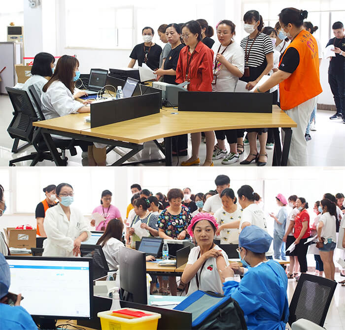 01 劉潭服裝廠(chǎng)完成二針疫苗接種