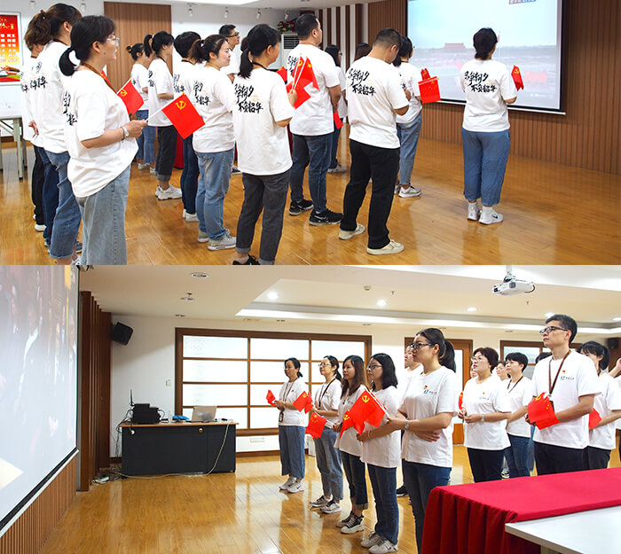 劉潭服裝廠深情獻(xiàn)禮黨的百年華誕