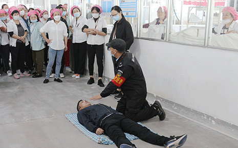 劉潭服裝開展急救培訓，提升員工自救互救能力