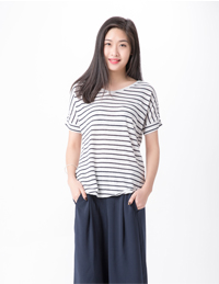 女式條紋針織衫 女式條紋針織衫