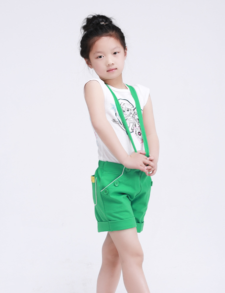 女童背帶褲