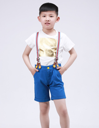 可脫卸童趣背帶褲