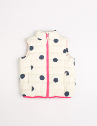 女童加絨無袖波點印花背心