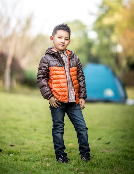 兒童冬季連帽棉服