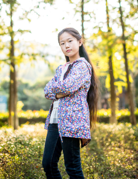 女童碎花長袖外套