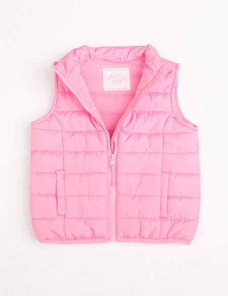 無領(lǐng)粉色小背心