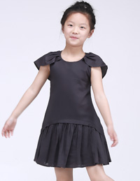 花瓣袖全棉連衣裙 花瓣袖全棉連衣裙