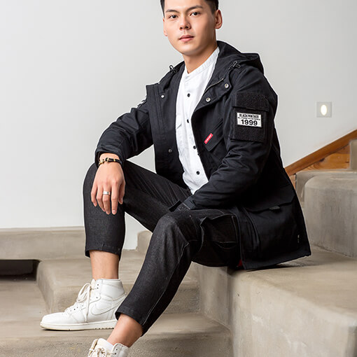 男士黑色休閑外套