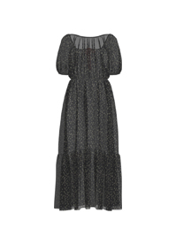 坦領(lǐng)系帶連衣裙