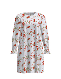 女士人棉印花長裙