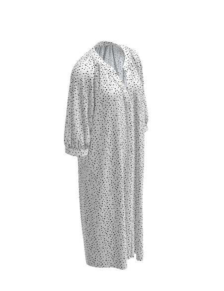 女士白色印花長裙