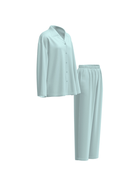 女款長斜插袋家居服