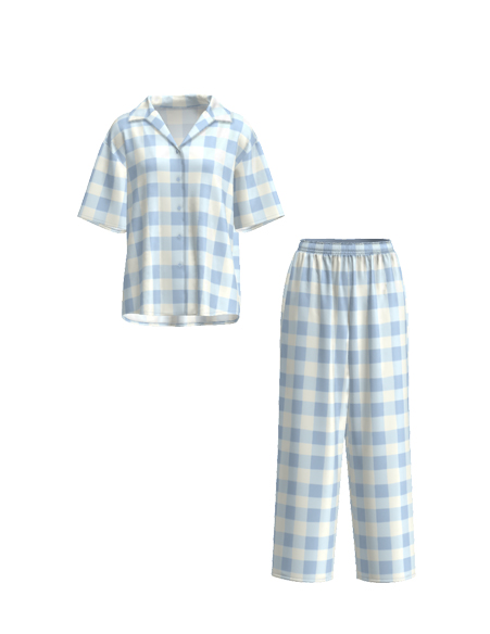 女款翻領家居服套裝