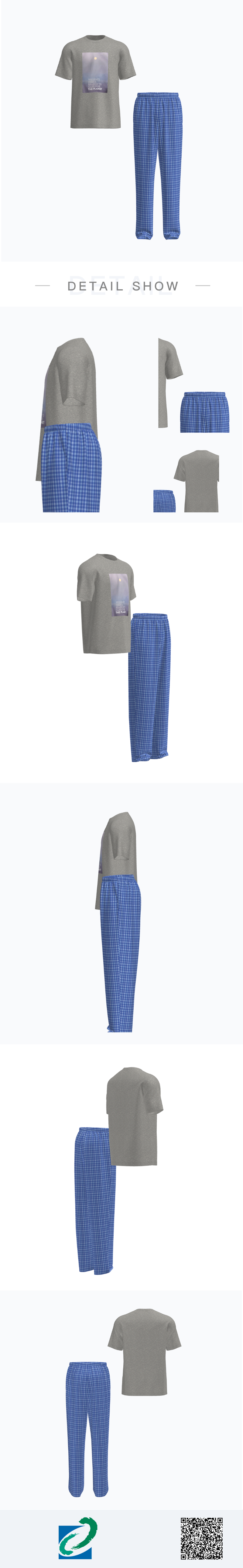 YX254春夏西班牙男裝家居裝家居服_1