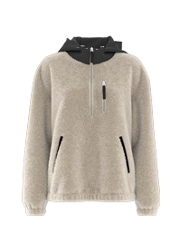 搖粒絨拉鏈套頭衛衣